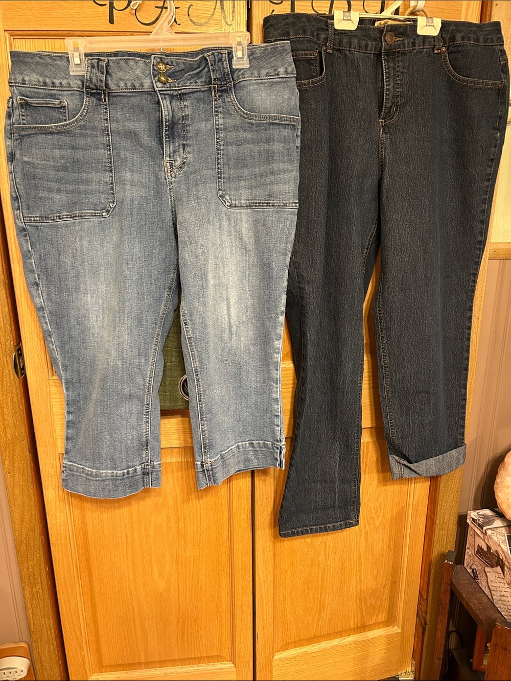 Women’s Cropped & Ankle Jeans — Light Blue and Dark Blue